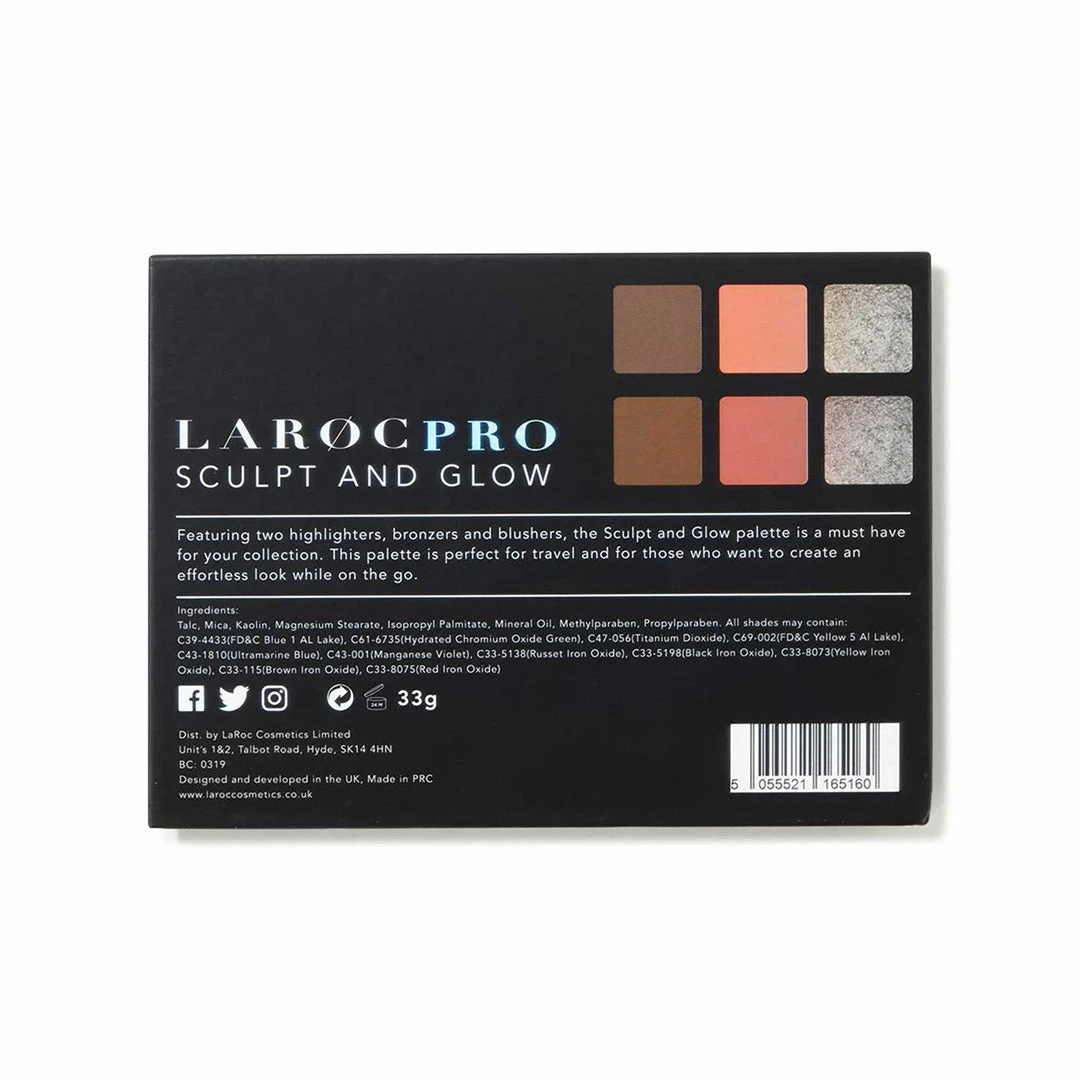 LaRoc Pro Sculpt & Glow Palette Bronzer 7 LaRoc Pro Sculpt & Glow Palette Bronzer