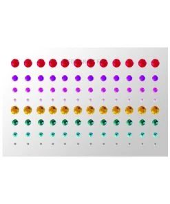 Smiffy's Make-up FX 100 Self-adhesive Face Gems - Multicolour Glitter