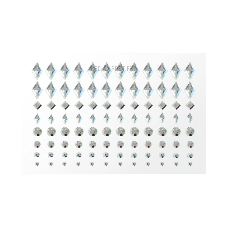 Smiffy's Glitter Make-up FX 100 Self-adhesive Face Gems - Silver/Clear 3 Smiffy's Glitter Make-up FX 100 Self-adhesive Face Gems - Silver/Clear