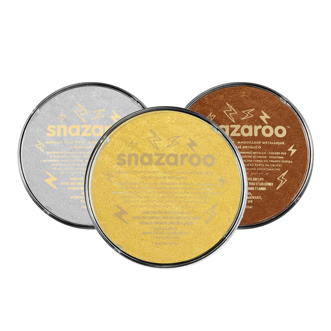 Snazaroo Face & Body Paint - Metallic Colours Water Based 3 Snazaroo Face & Body Paint - Metallic Colours Water Based
