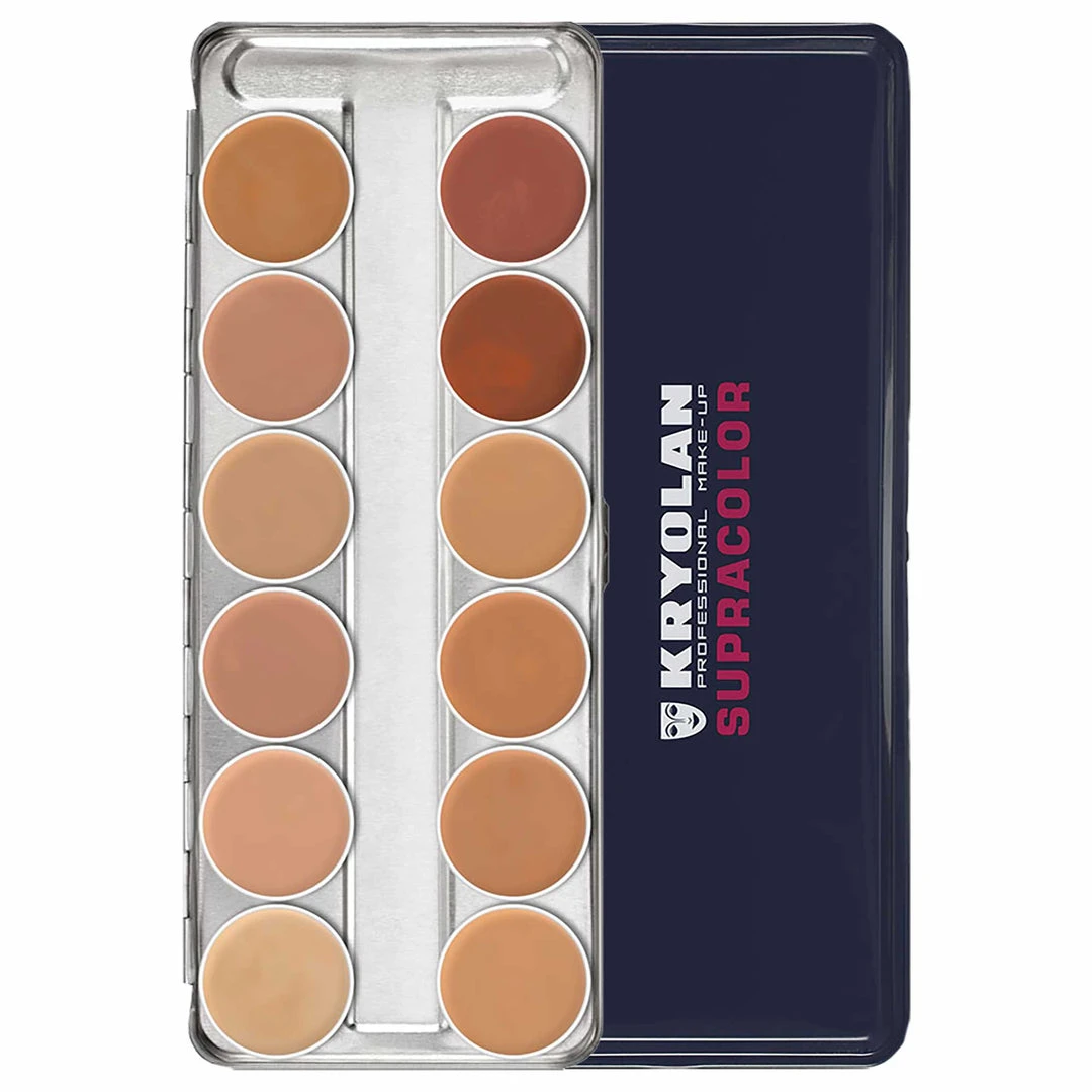 Kryolan SUPRACOLOR 12 Palette - Foundation & Face Paint - TV 3 Kryolan SUPRACOLOR 12 Palette - Foundation & Face Paint - TV