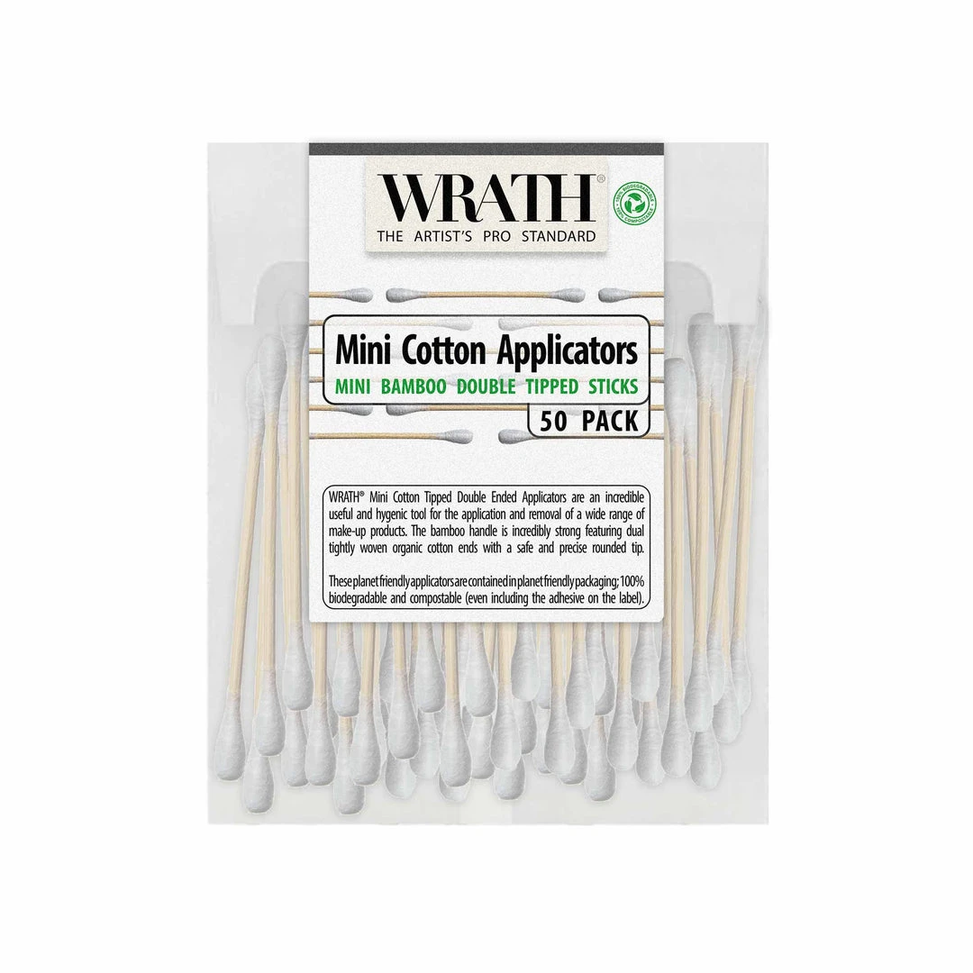 WRATH Mini Cotton Applicators - Biodegradable 3 WRATH Mini Cotton Applicators - Biodegradable