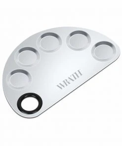 Blending Palettes & Plates WRATH Stainless Steel Semicircle Indented Palette