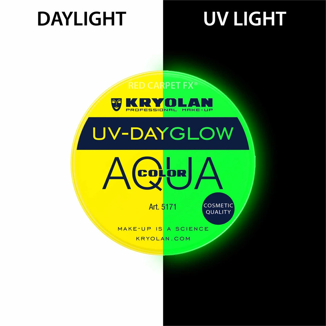 Kryolan AQUACOLOR UV-Dayglow - Water Based Face & Body Paint 10 Kryolan AQUACOLOR UV-Dayglow - Water Based Face & Body Paint